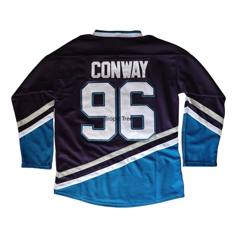 Charlie Conway Mighty Ducks Jersey 44 Fulton Reed Jersey, 영화 스포츠 스웨터, 바이올렛 올 스티치, 남성 사이즈 S-XXXL